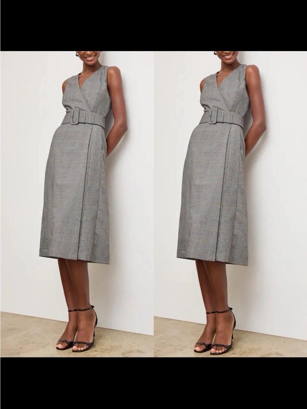MM Lafleur Pencil Faux Wrapped Belted Dress Size 6